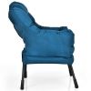 Upholstered Modern Cushioned Accent Chair with Side Pocket