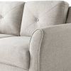 Modern Upholstered Loveseat Sofa Microfiber with Button Tufted Cushions
