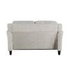 Modern Upholstered Loveseat Sofa Microfiber with Button Tufted Cushions
