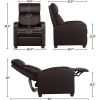 High-Density Faux Leather Push Back Recliner Chair