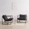 Modern Upholstered Accent Chair with Metal Frame