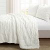 Soft Pleated Cotton 3 Piece Comforter Set