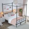 Full size French Country Four Poster Metal Canopy Bed