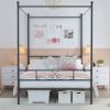 Full size French Country Four Poster Metal Canopy Bed