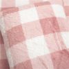 Plaid Soft Faux Fur Comforter Set