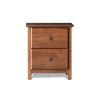 Farmhouse Solid Pine Wood 2 Drawer Nightstand