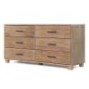 Modern Farmhouse Solid Wood 6 Drawer Double Dresser