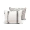 Black Off-White Cream Stripe Reversible Cotton Quilt Set