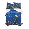 Lightweight Ocean Navy Blue Clown Fish Coral Reversible Quilt Set