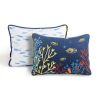 Lightweight Ocean Navy Blue Clown Fish Coral Reversible Quilt Set