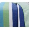Navy Blue/Green/Teal/White Stripe 100-Percent Cotton Quilt Set