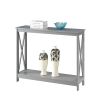 Wood Console Sofa Table with Bottom Storage Shelf