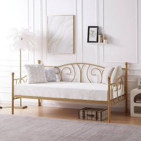 Twin size French Country Style Metal Daybed Frame (Color: Gold)