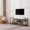 Modern Wood and Metal Entertainment Center TV Stand for TV