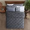 All Season Pleated Hypoallergenic Microfiber Reversible 2 Piece Comforter Set
