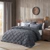 All Season Pleated Hypoallergenic Microfiber Reversible 2 Piece Comforter Set