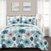 Flowers Lightweight Polyester Microfiber Quilt Set