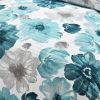 Flowers Lightweight Polyester Microfiber Quilt Set