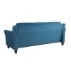 Modern 3-Seater Upholstered Sofa Microfiber with Button Tufted Cushions