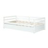 Twin/Twin Dorm Style Trundle Daybed Platform Bed Frame