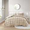 Beige Velvety Soft Down Alternative Comforter Set