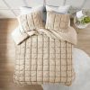 Beige Velvety Soft Down Alternative Comforter Set