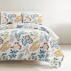 Botanical Bohemian Floral Lightweight Quilt Set (size: King/Cal King)
