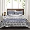 Scandinavian Style Chevron Reversible Cotton Quilt Set