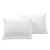 Microfiber Crinkled Texture Comforter Set White