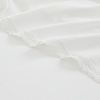 4 Piece 100-Percent Cotton Sheet Set in White with Lace Trim