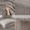 Soft Sherpa Faux Fur Comforter Set with Pillow Shams