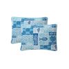 Aqua Blue Cream Beach Sea Shells Coral Fish Coastal 3-Piece Quilt Set