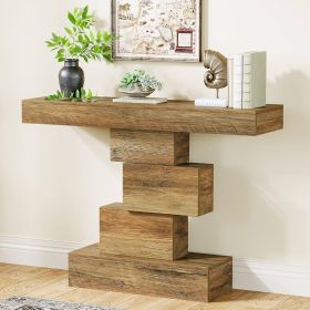 Modern Farmhouse 42-inch Entryway Accent Sofa Table Wood Finish (Color: Light Brown)