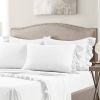6-Piece White Microfiber Sheet Set with Ruffled Edges