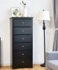 Modern 6 Drawer Tall Wood Dresser Chest