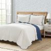 Scalloped Edge Reversible Thin Lightweight Quilt Set