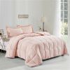 Queen Size 3 Piece Microfiber Reversible Comforter Set