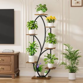 Modern Tall Indoor Plant Stand Display Shelf with Grow Lights (size: 54-Inch)