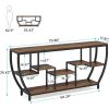 Industrial Modern 70-inch Long Narrow Console Sofa Table Wood Shelves