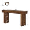Modern Farmhouse 63-inch Long Narrow Console Sofa Table Wood Finish