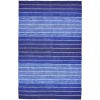 Striped Hand-Tufted Wool/Cotton Blue Area Rug