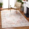 Traditional Persian Style Washable Boho Light Grey Red Area Rug