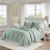 3 Piece Reversible Scalloped Edges Microfiber Quilt Set