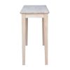 Unfinished Solid Wood Farmhouse Console Sofa Table
