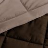 3-Piece Microfiber Reversible Comforter Set in Taupe Brown