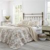 3 Piece Bed-in-a-Bag Bohemian Floral Cotton Quilt Set