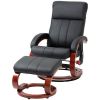 Adjustable Faux Leather Electric Remote Massage Recliner Chair w/ Ottoman