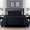 Polyester Microfiber Reversible Diamond Quilt Set
