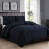 Polyester Microfiber Reversible Diamond Quilt Set