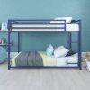 Twin over Twin size Modern Low Height Metal Bunk Bed